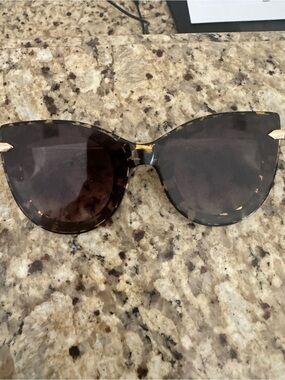 Krewe Laveau Tortoiseshell Cat-Eye Sunglasses FLAWS scratches